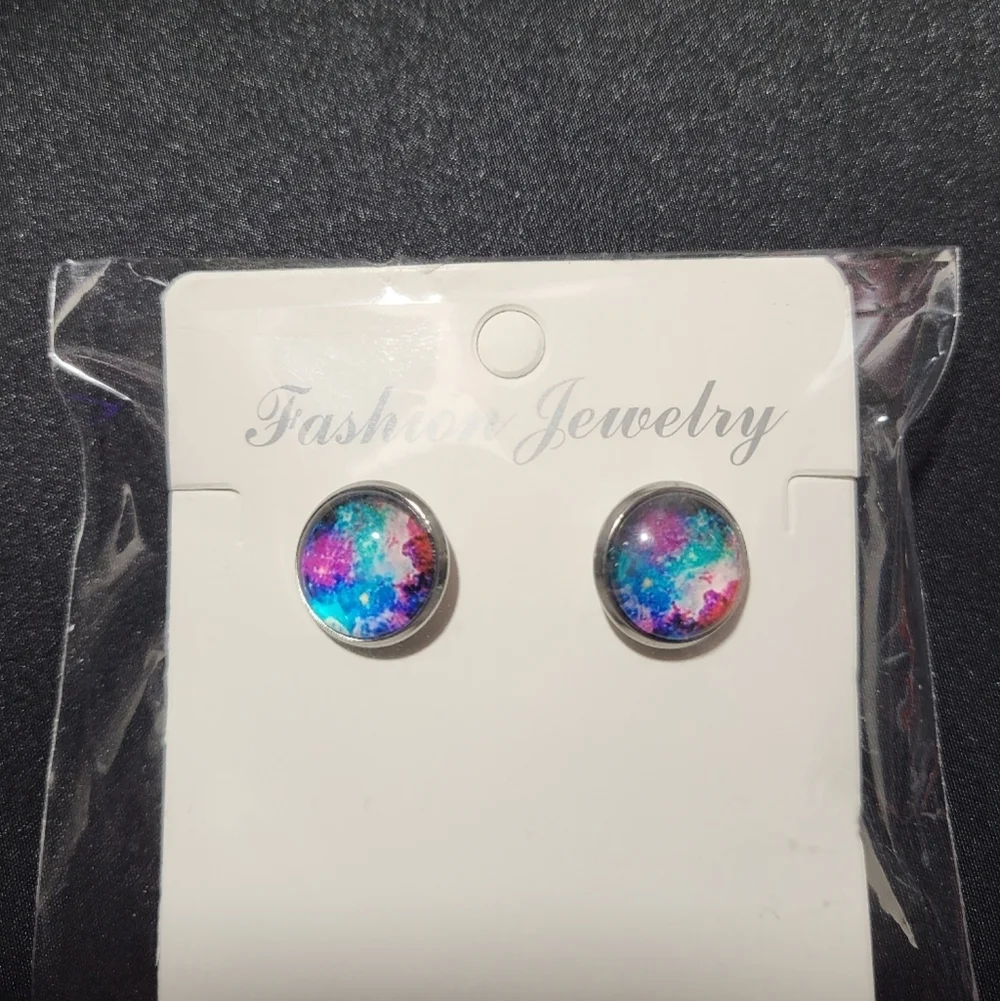 Galaxy Bracelet & Earrings Matching Set, New In Package